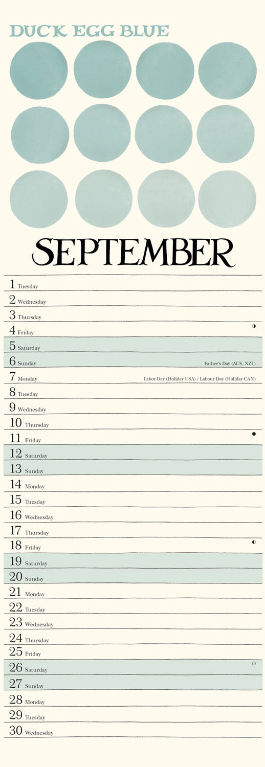 Emma Bridgewater Slim Calendar 2026