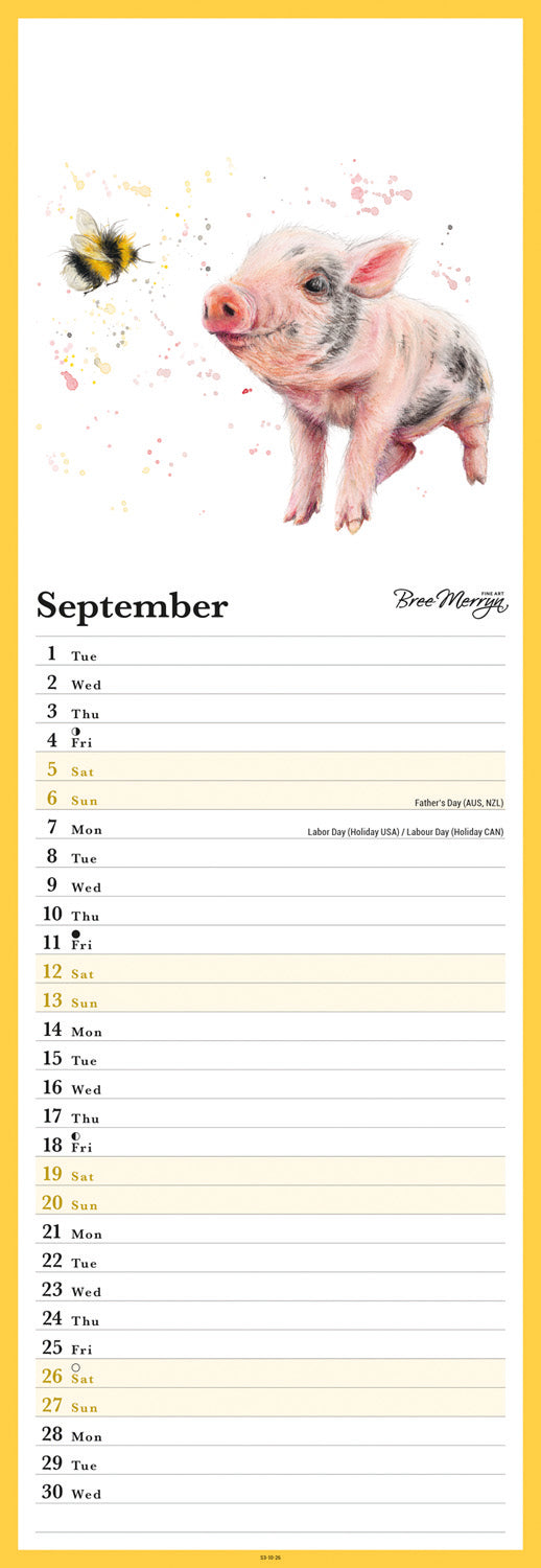 Bumble & Buddies Slim Calendar 2026