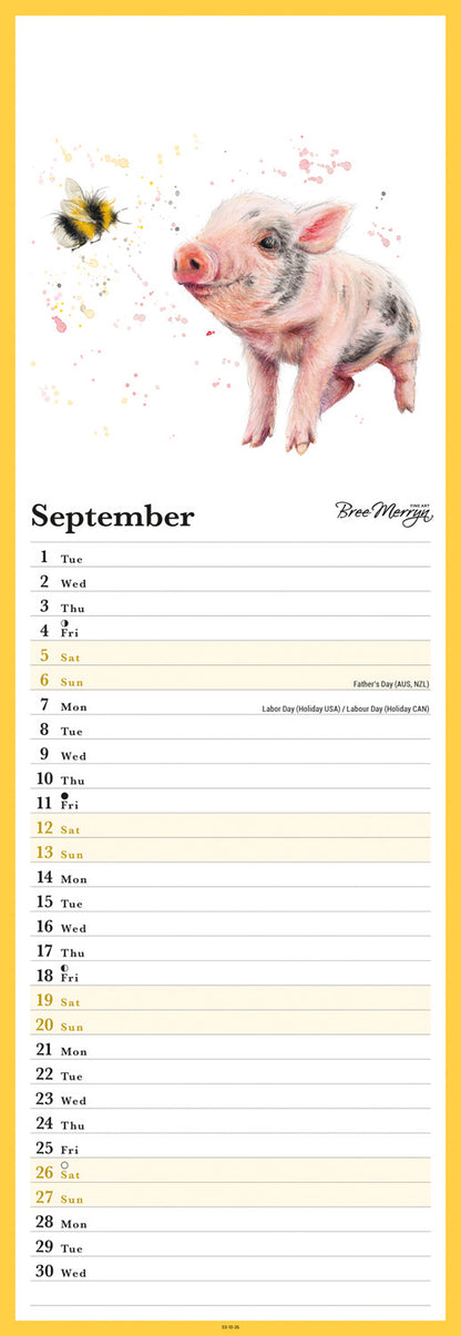 Bumble & Buddies Slim Calendar 2026