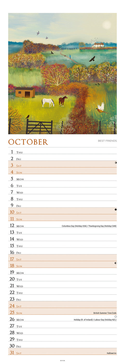 Country Days Slim Calendar 2026