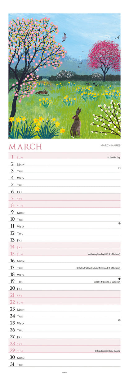 Country Days Slim Calendar 2026