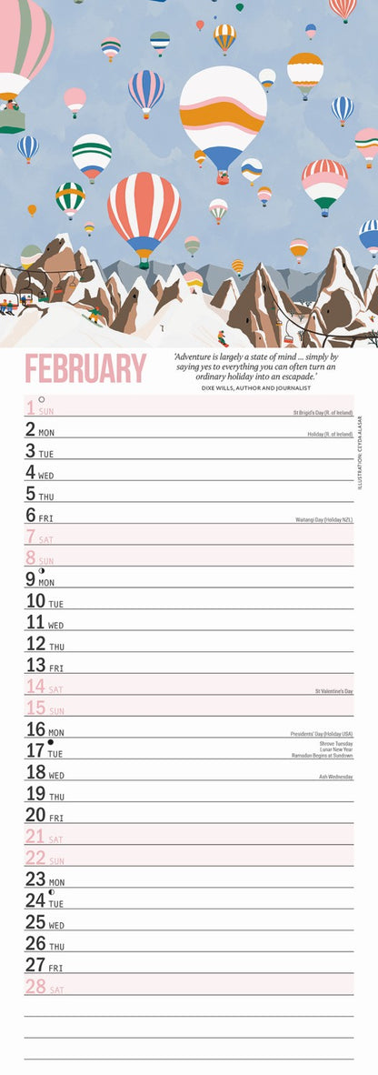 Oxfam Breathe Slim Calendar 2026