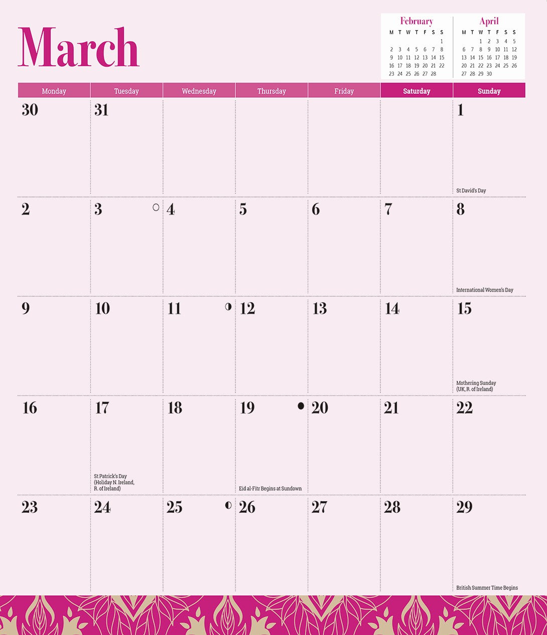 Oxfam Precious Patterns Wall Calendar 2026