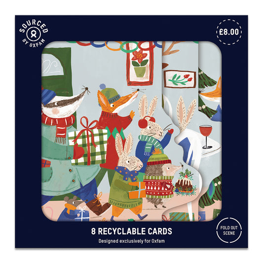 Woodland Party Folding Scene Eight Cards