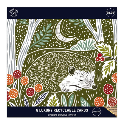 Lino Print Animals Eight Cards