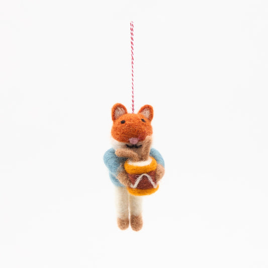 Fox with Drum Decoration