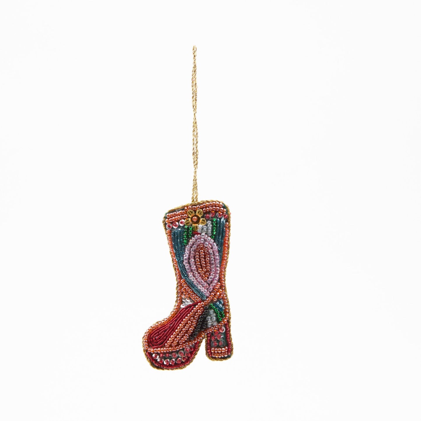 Disco Boot Goldwork Decoration