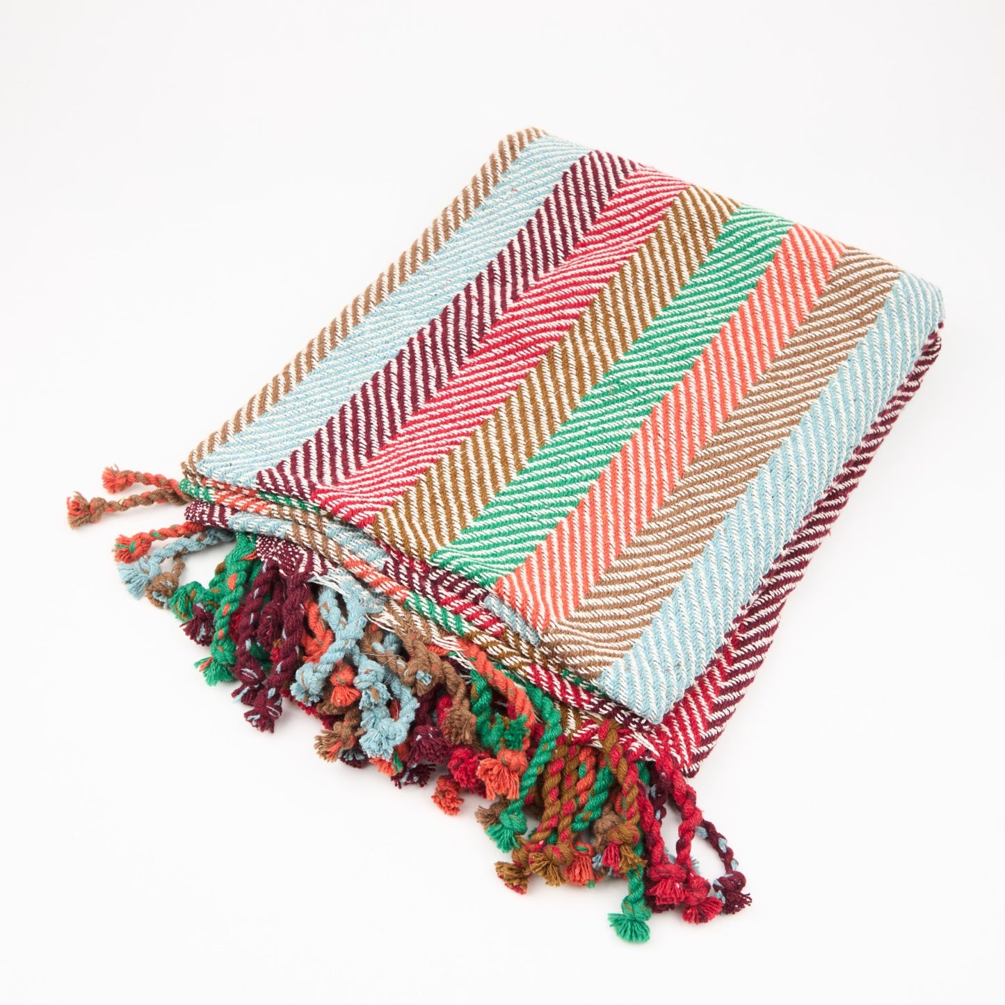 Autumn Tones Throw with Tassel Edge