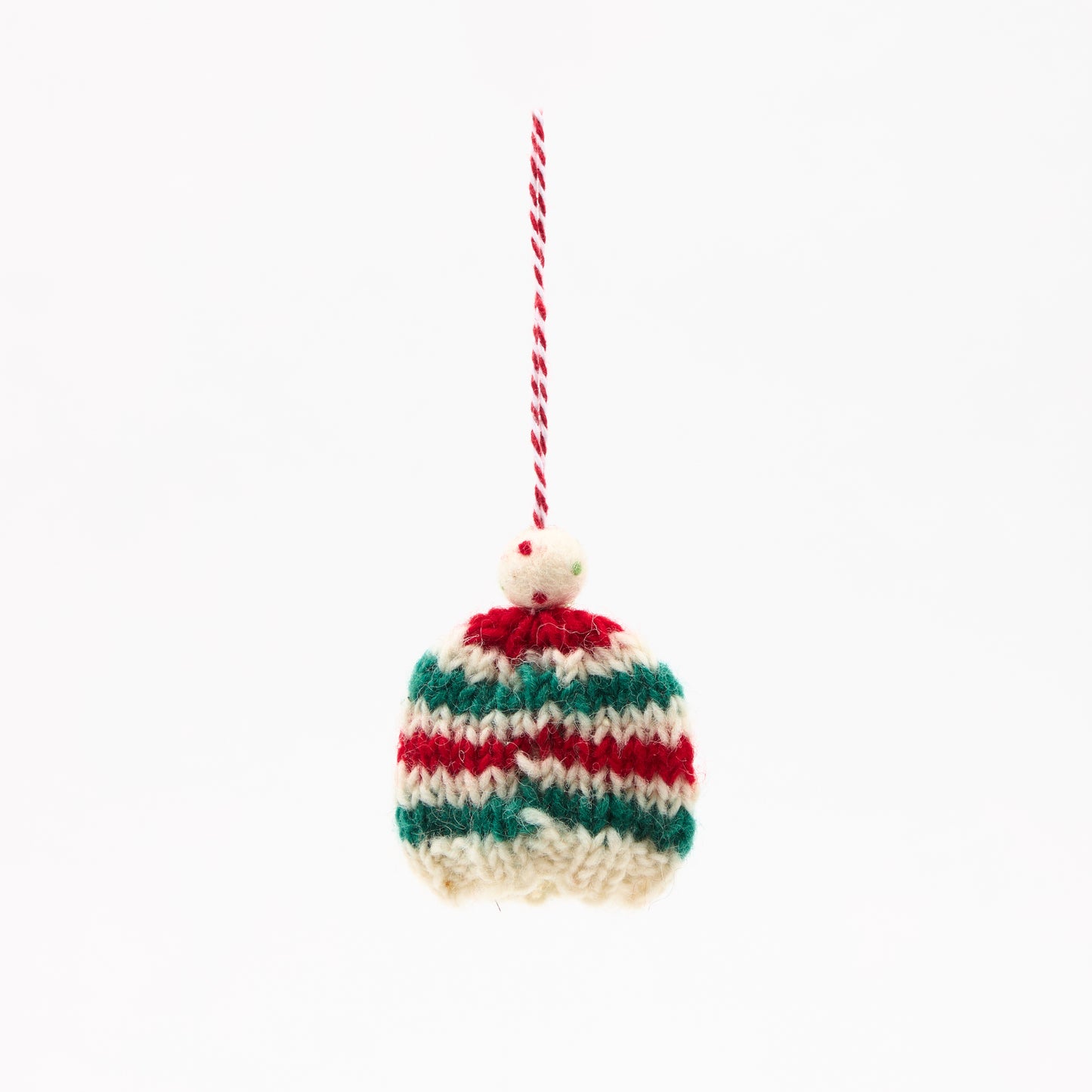 Fairisle Bobble Knit Hat Decoration