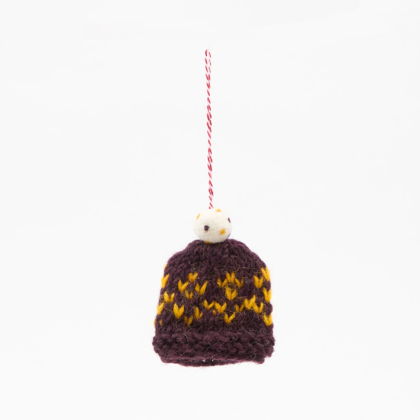 Fairisle Bobble Knit Hat Decoration