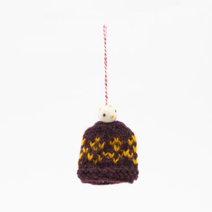 Fairisle Bobble Knit Hat Decoration